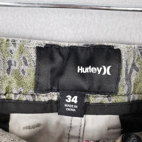 Hurley Men's Size 34 Urban Camoflauge Slim Jeans Green Camo Urban Grunge Alt - Picture 7 of 11